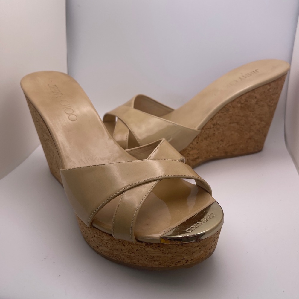 SOLD - Jimmy Choo mule wedges
